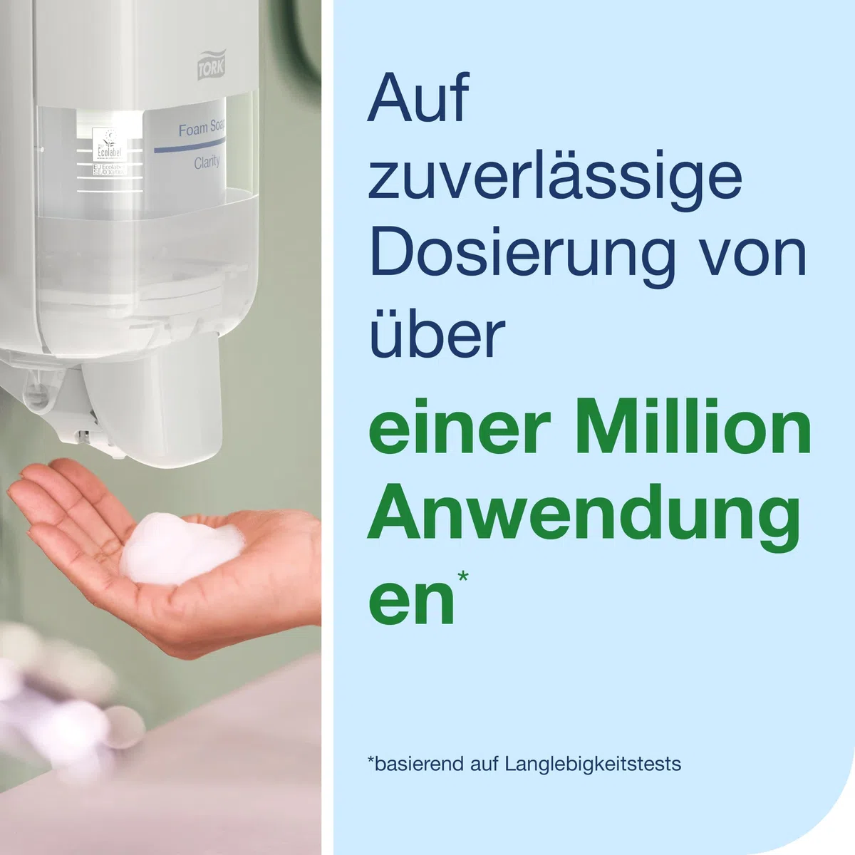 Tork Spender für Seifen und Händedesinfektionsmittel Weiß S4, geeignet für Flüssigseife, Schaum und Gel, Elevation Design, 564500