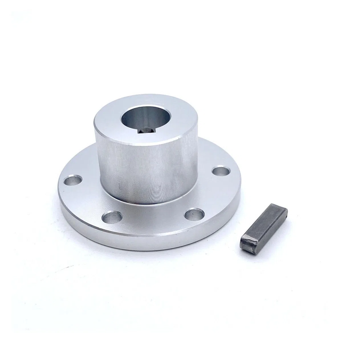 1PCS Flanschkupplung Aluminiumlegierung Durchmesser 5 6 8 10mm 12 14 15 16 18 mm Keilnutkupplung (Color : 15mm keyway, Size : A)