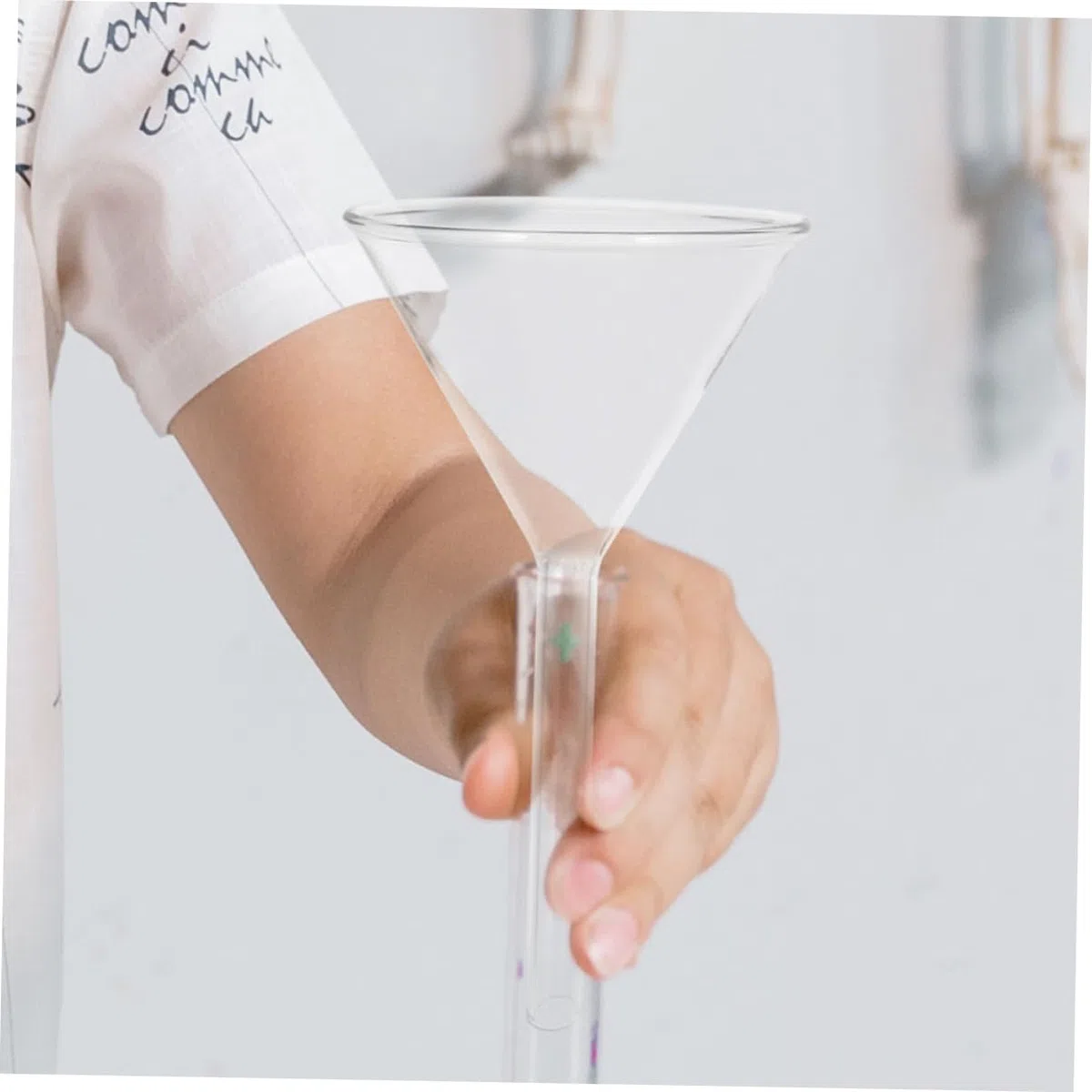 iplusmile 9 Stk Glastrichter Labortrichter Filtertrichter Durchlauftrichter Extrakttrichter Essenztrichter Trichter aus klarem Glas wissenschaftliche Fülltrichter wissenschaftlicher Trichter