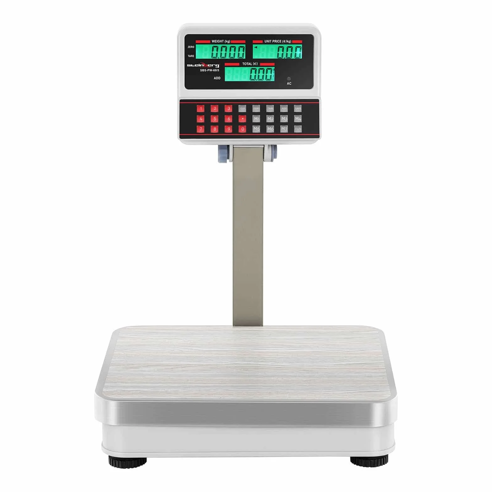 Steinberg Systems Kontrollwaage mit Hochanzeige Digitalwaage Industriewaage 100 kg / 10 g LCD viele Funktionen