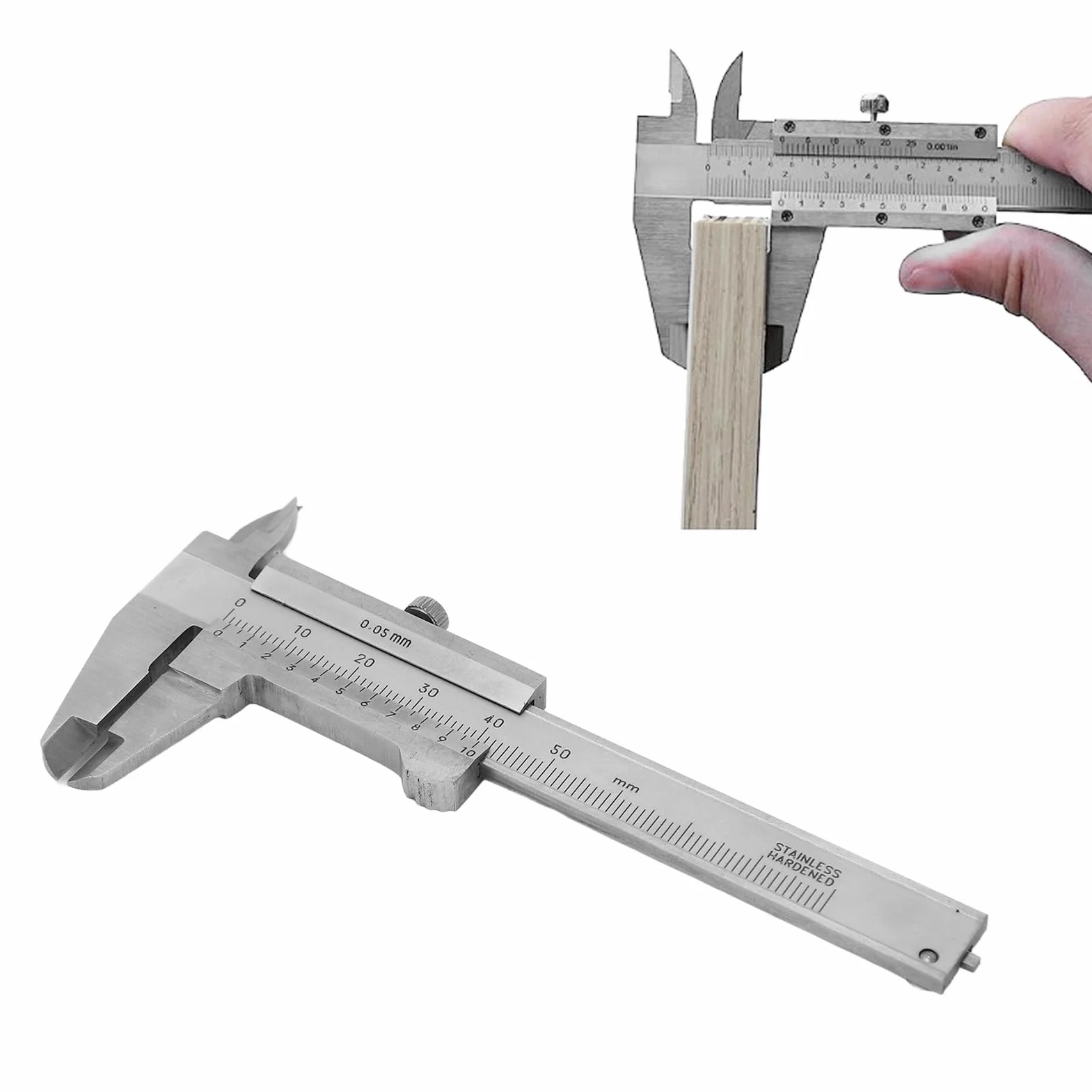 0,50 Mm Schiebemessschieber, Messwerkzeug mit Automatischer Abschaltfunktion, Austauschbar zwischen Zoll und Millimeter, Mini-Messschieber aus Edelstahl für 3D-Druck, Juweliere,