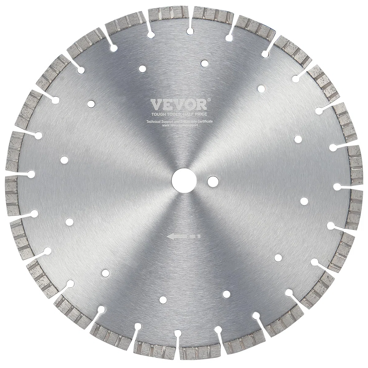 VEVOR Diamantsägeblatt, 12 Zoll/300 mm Betonsägeblatt für Nass- oder Trockenarbeiten, 0,47 Zoll/12 mm gewellte Zähne, Diamantsegmentsägeblatt, universeller Mittellochdurchmesser 1 Zoll/25,4 mm