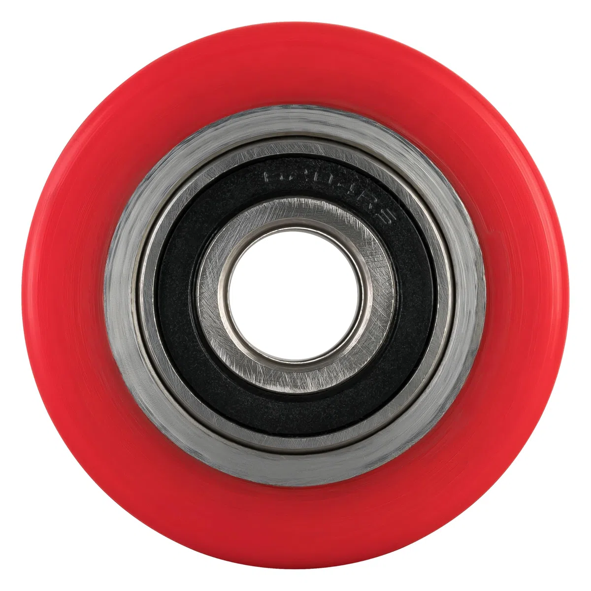 4 Stück Hubwagen Rollen Polyurethan rot 80 x 70 mm, Achse 20 mm - Ersatzrolle inkl. Kugellager