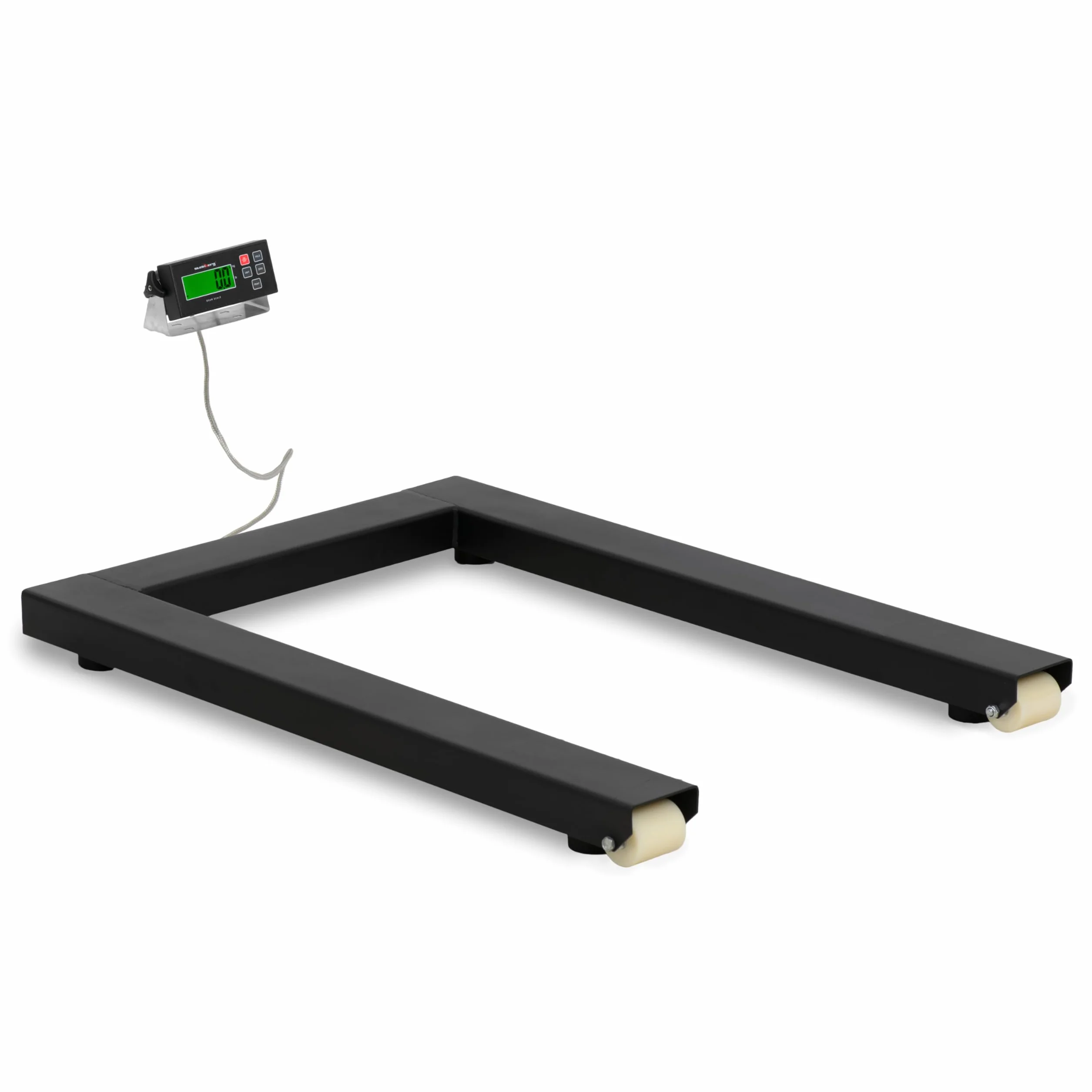 Steinberg Systems Palettenwaage 3000 kg / 1 kg LCD Räder Wiegefläche 127 x 84 cm RS232-Anschluss Einheiten: kg/lb Balkenwaage Bodenwaage