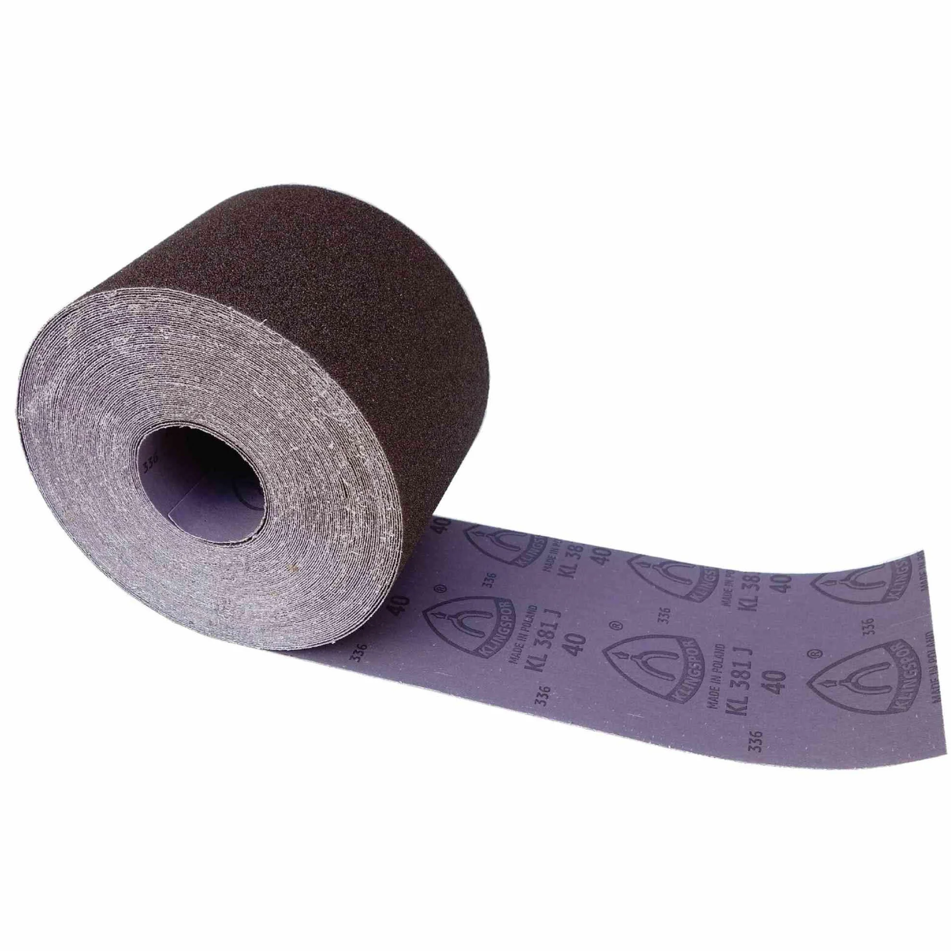 KL381J Schleifrolle | 150 mm Breite | Schleifgewebe flexibel für Holz & Metall | Hand- & Maschinenschliff | Körnung & Länge wählbar (P150, Länge: 10 m)