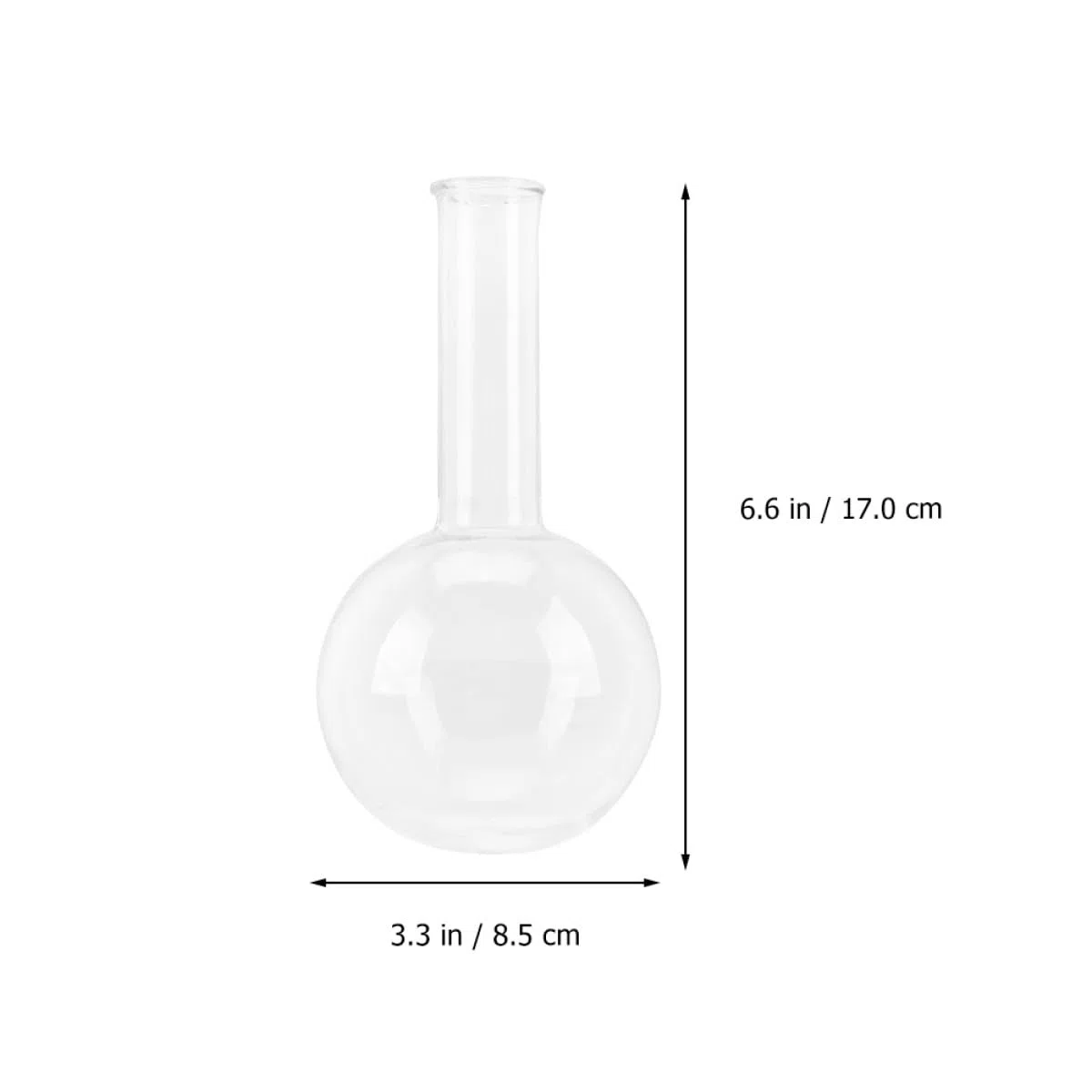 Rundkolben Laborflaschen aus Synthetischem Material mit Gleichmäßiger Wandstärke 3 Stück 250 Ml und Leicht Beobachtbarer Flüssigkeit für Lebenswissenschaften und Bildung