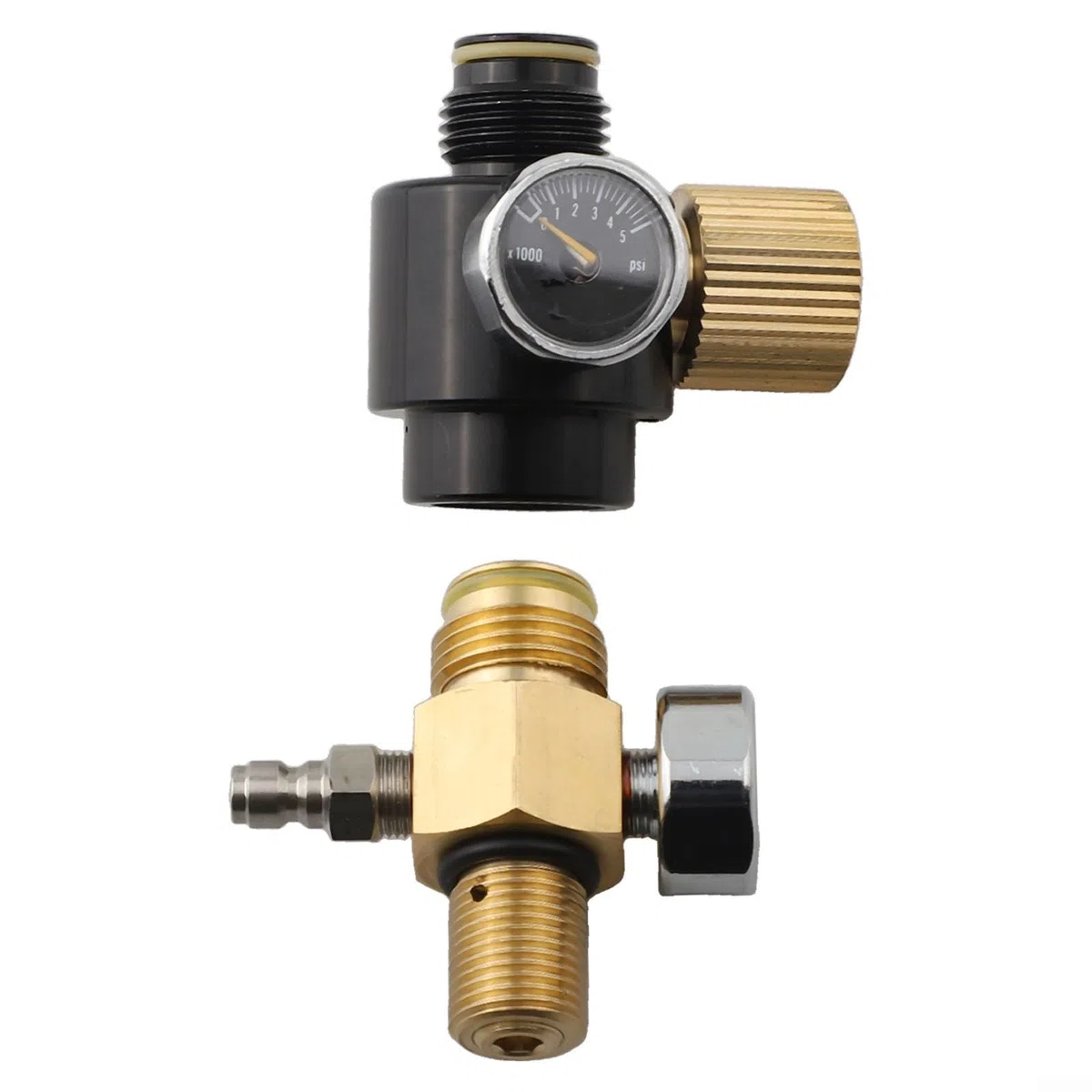 Edelstahl-Regler für HPA-Lufttanks mit 0–2800 PSI Einstellbereich und Doppelgewinde-Kompatibilität 5/8–18UNF M18 x 1,5 (5/8 mit Regler)