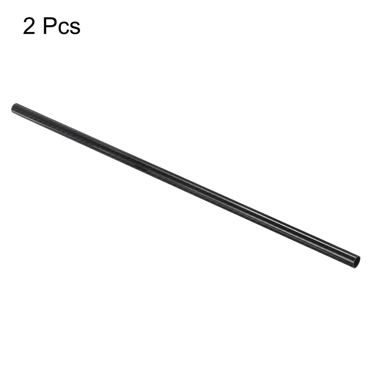 QUARKZMAN 2 Stück Kohlefaserrohr 12 x 14 x 500mm glänzende Oberfläche Stab 3K Rollgewickeltes reines Kohlefaser-Rundrohr für RC-Flugzeug Multicopter