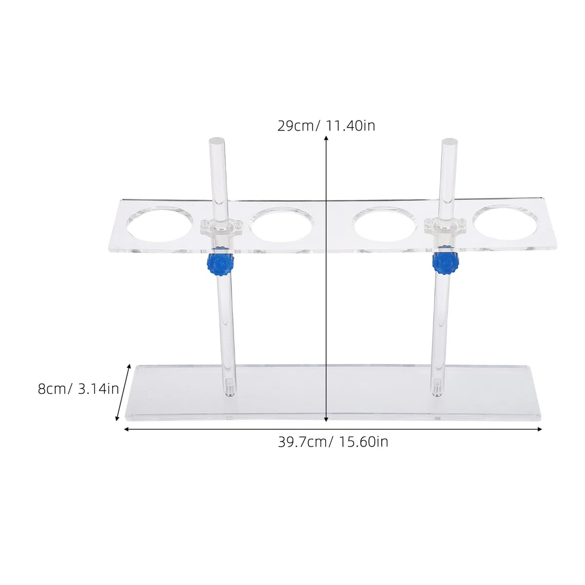 VALICLUD Acryl Labortrichterständer mit 4 Löchern und 55mm Durchmesser Säurebeständig und Leicht zu Reinigen für Chemieunterricht und Labororganisation