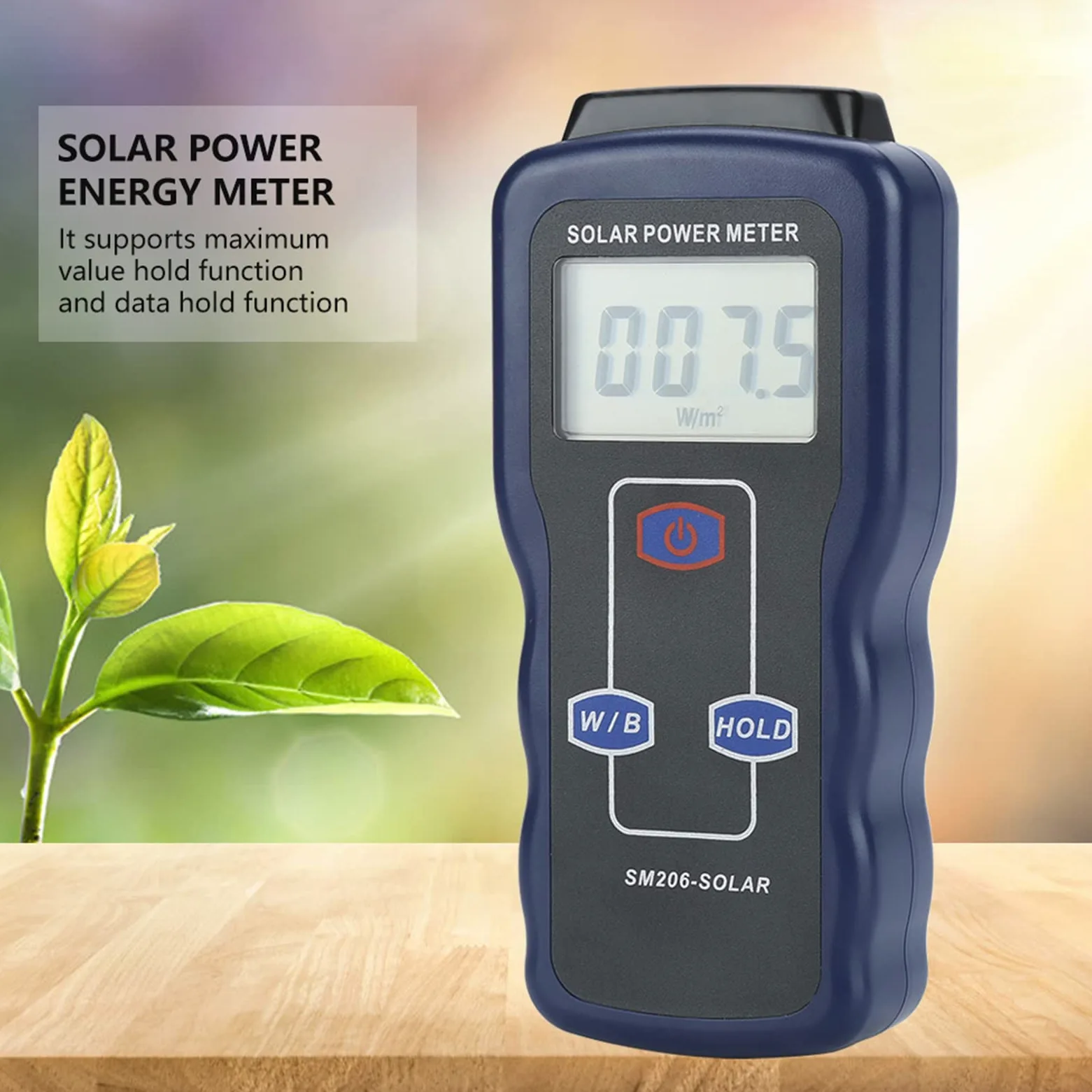 Digitales Handheld-Uv-StäRke-SonnenlichtmessgeräT, W/M² und Btu Solarleistungsmesser, SonnenlichtstrahlungsmessgeräT für Meteorologie, Landwirtschaft, Physikalische und Optische Experimente Usw