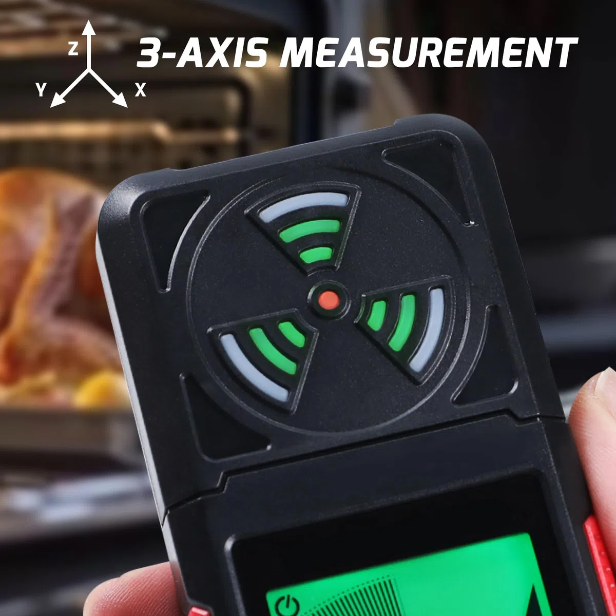 EMF Messgerät Strahlungsdetektor Digitaler Elektromagnetische Felder Handgehaltener EF/MF/RF Elektromagnetische Strahlung Messgerät mit LCD Alarm EMF-Inspektionen für Zuhause, Büro, Outdoor