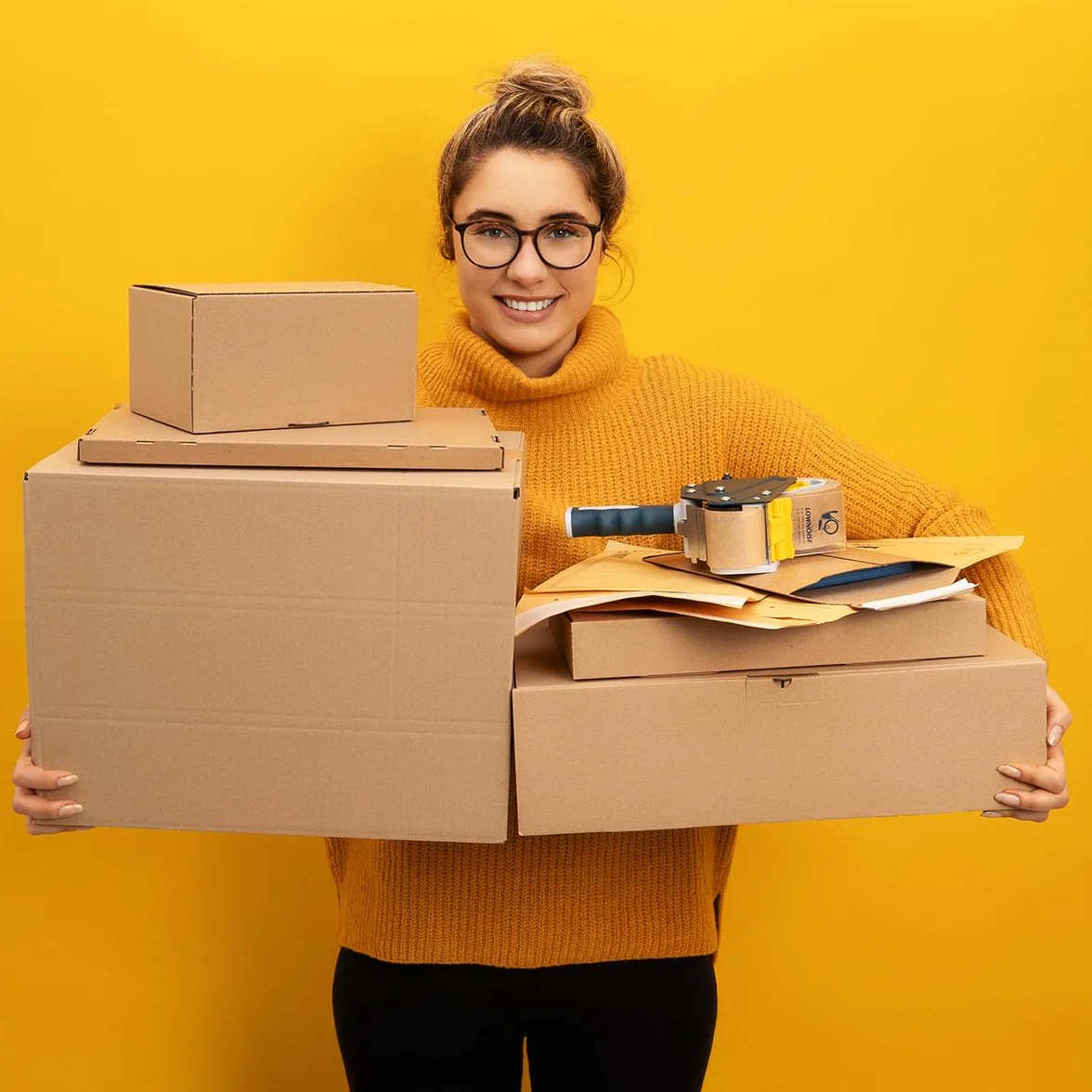 verpacking Versandhülse 755 x 105 x 105 mm Braun [Ausführung und Stückzahl wählbar] Faltkarton 100 Stück