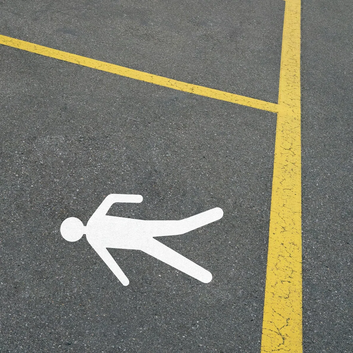 AnTina TAPES® Wiederverwendbare Sprühschablone für Fußgänger-Kennzeichnungen, Parkplatz- und Bodenmarkierungen, Motiv: Fußgänger, 100cm x 60cm, Weiß