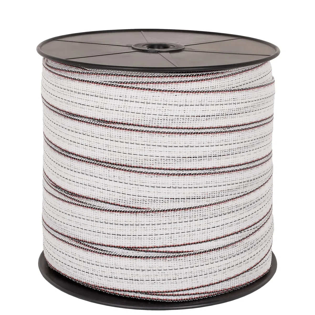 VOSS.farming 200m/40mm Weidezaunband, 3x0,25 Kupfer + 7x0,2 NIRO, Weiß-Schwarz, Weidezaunband Elektrozaunband für sehr Gute Leitfähigkeit