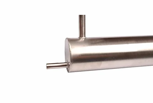 AlcoFermBrew Graham-kondensator für Destillation 40cm - Edelstahl + 1m Silikonschlauch | Destilliergerät | Destillierapparatur | Säurebeständigkeit