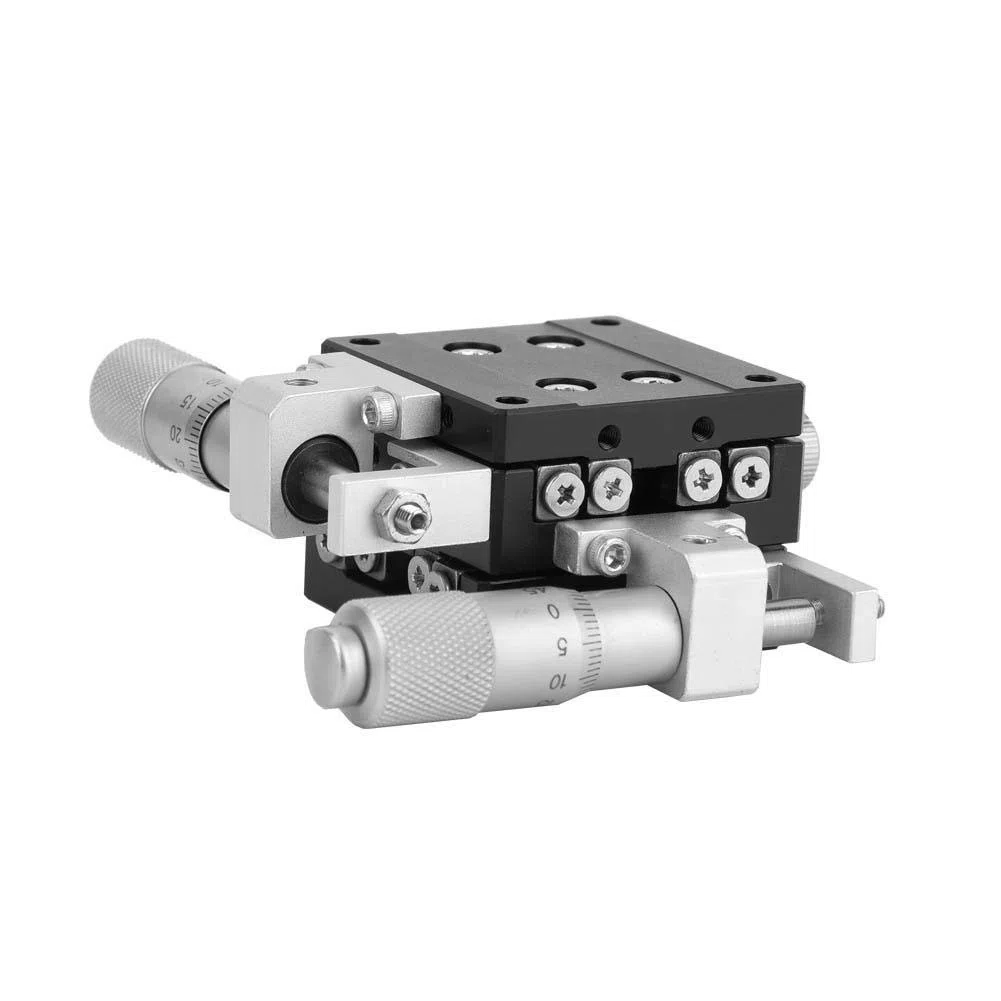 Verrückter Verkauf Manueller XY-Lineartisch, XY-Achsen 40 x 40 mm LY40-CM-Tisch Lineare Kugelstangen Präzisions-Plattform mit manueller Verschiebung