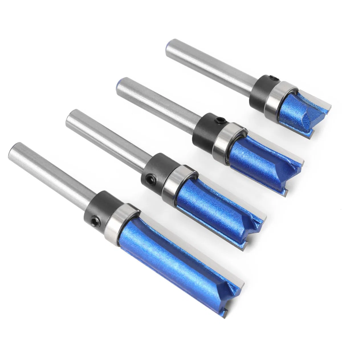 Schlitzen Gerades Messer Holzbearbeitung Fräser Trimmmaschine 1/4 Griff 6 Griff Lager Gerades Messer Kopierschneider,6mm Schaft