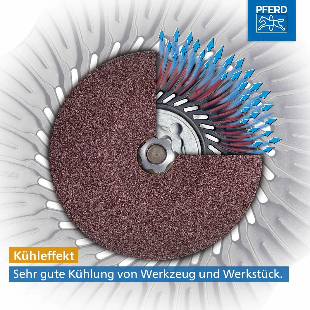 PFERD TOOLS COMBICLICK Stützteller/Hart Ø 115, 125mm Gewinde M14 / 64199002 – passend für Maschinentypen Winkelschleifer 115/125 mm, Aufnahme M14