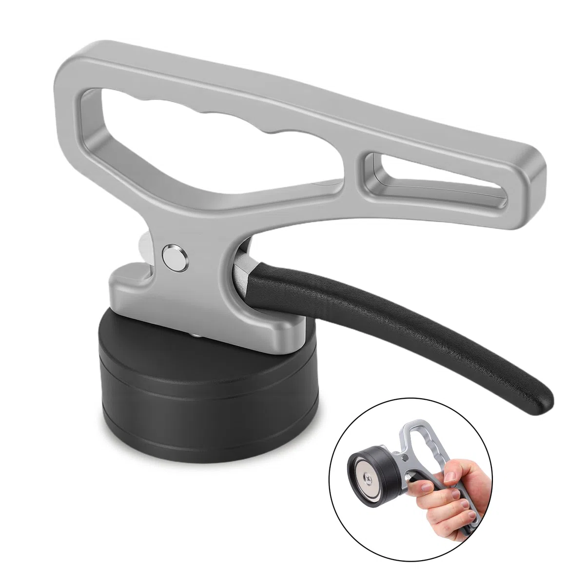 Starker Manueller Magnetischer Hebegriff, Tragbarer Leistungsstarker Neodym-Magnet mit Schnelllösegriff, Hand Magnetheber zum Bewegen und heben Von Schwermetallobjekten (50KG)