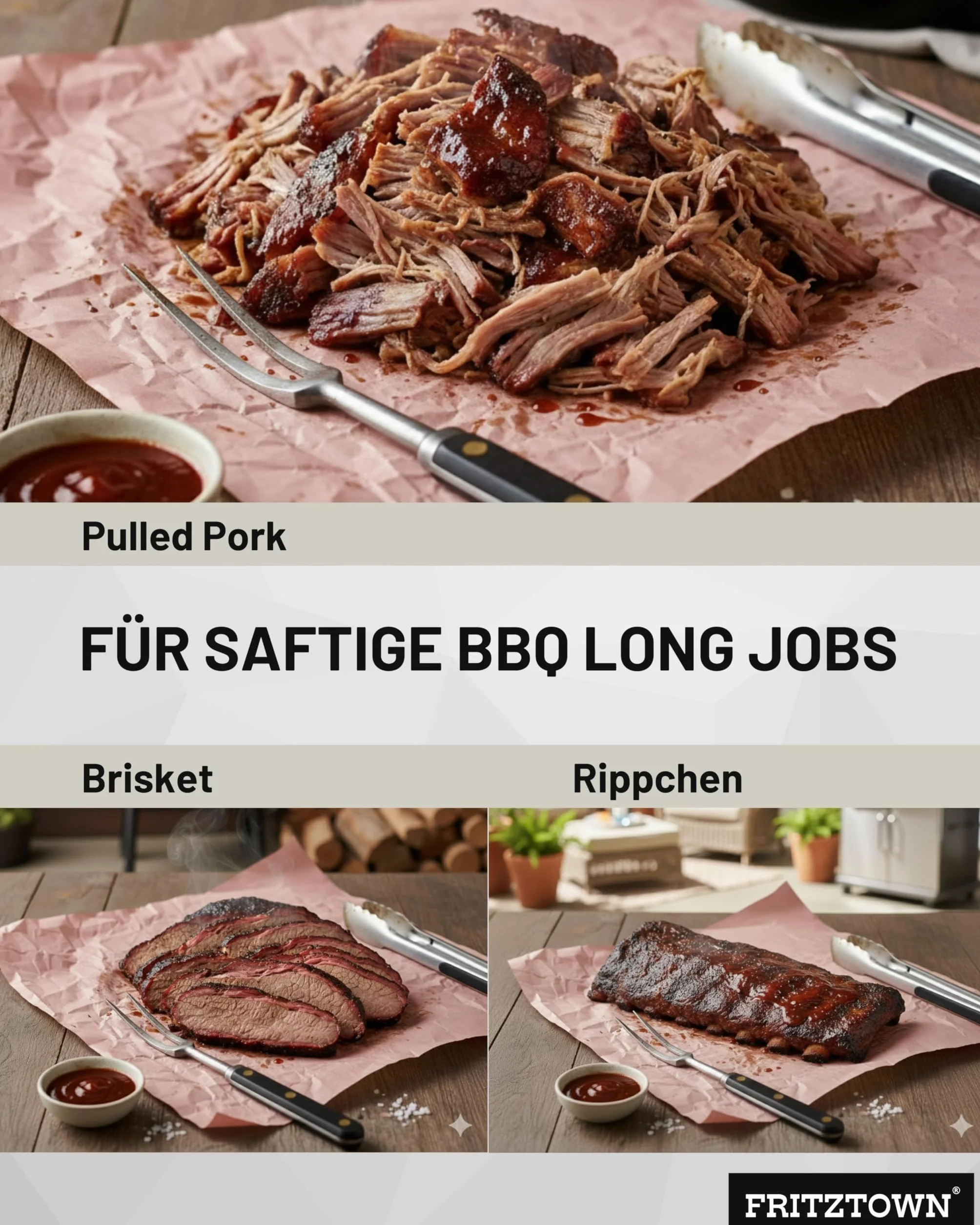 Butcher Paper Deluxe Pink 60 cm x 50 m – Metzgerpapier - Abreißhilfe – Lebensmittelsicher – BBQ Kraftpapier & Grillpapier für Smoken, Räuchern & Fleischverpackung