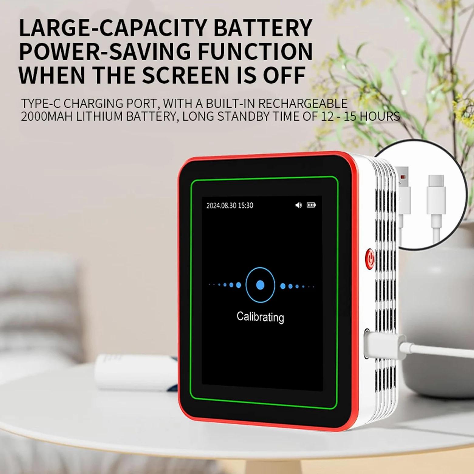 Luftqualität Messgerät Innenraum, 18-In-1 Luftqualitätsmessgerät Luftqualitätsmonitor Für CO2 TVOC HCHO PM2.5 PM10, CO2 Messgerät Formaldehyd Messgerät FeinstaubmessgeräT FüR Zuhause, BüRo,Auto