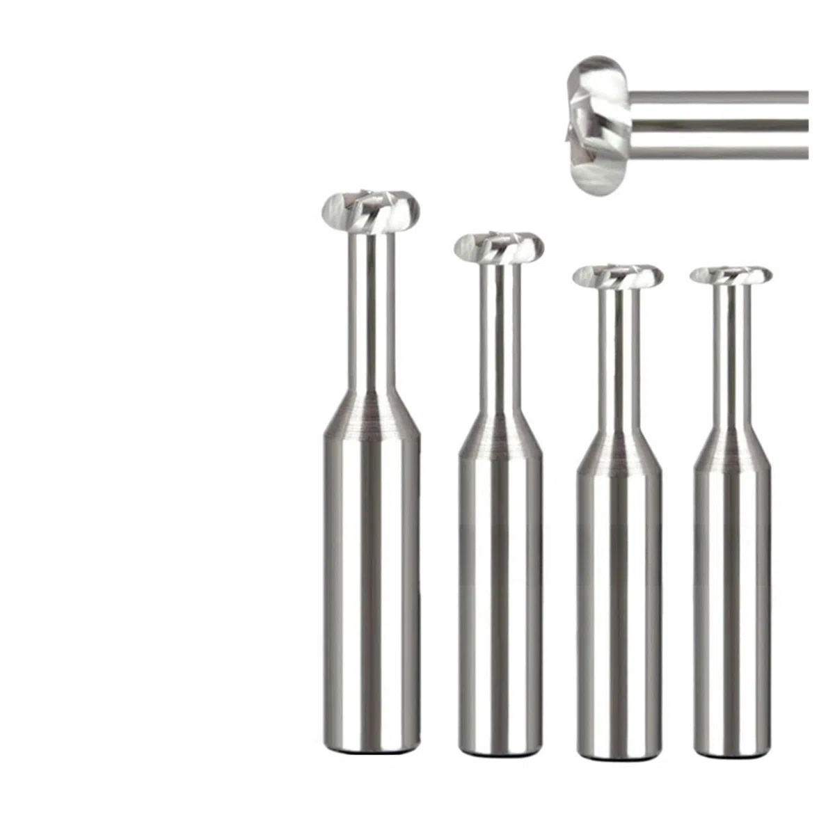 T-Nut-Fräswerkzeuge R0.5/0.75/1/2/3 T-Nutenfräser, Radius-Eckfräser, T-Typ, for die Bearbeitung von Aluminiumnuten, Hartmetallwerkzeug, D3 mm - D20 mm(D8xR1x2Hx60L)