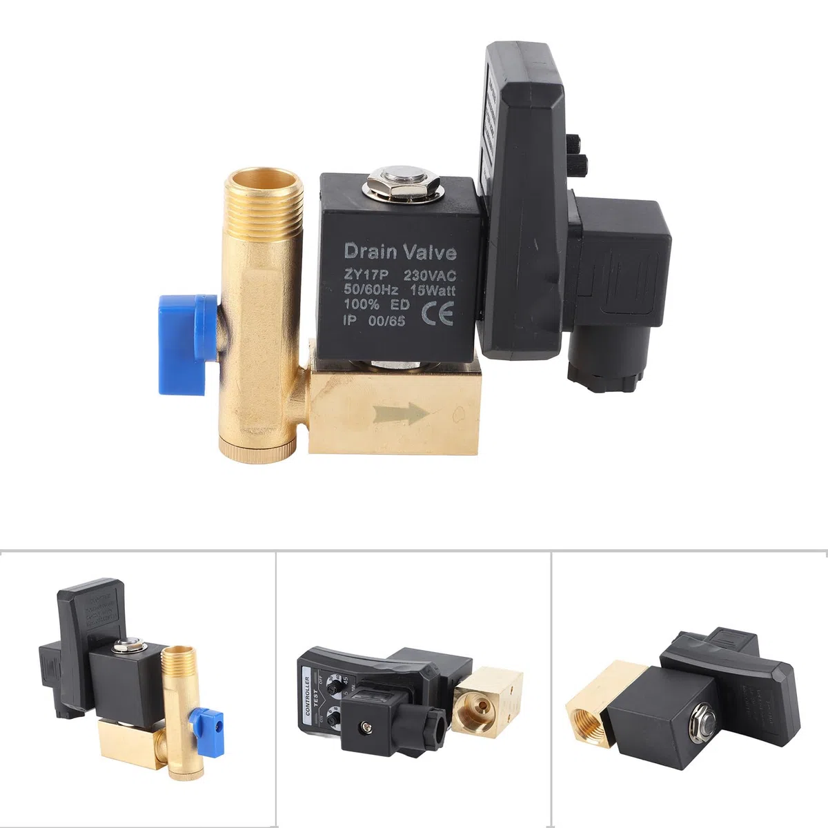 Yosoo Health Gear Automatisches Ablassventil G1/2", elektronisches zeitgesteuertes Luftdruck Ablassventil, AC230V, 230V