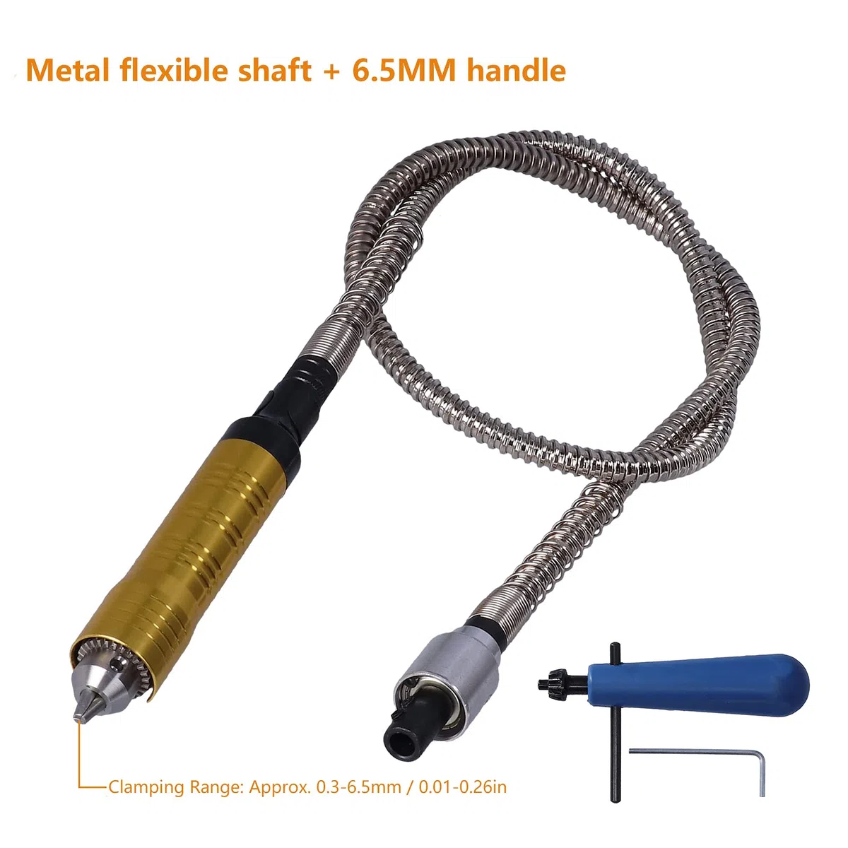 Rotationswerkzeug Mit Flexibler Welle, Flexwerkzeuge Flexwelle Für Rotationswerkzeug Bohrfutteradapter Verlängerungskabel Spannfutter Griff Polierer Adapter zum Feinschleifen