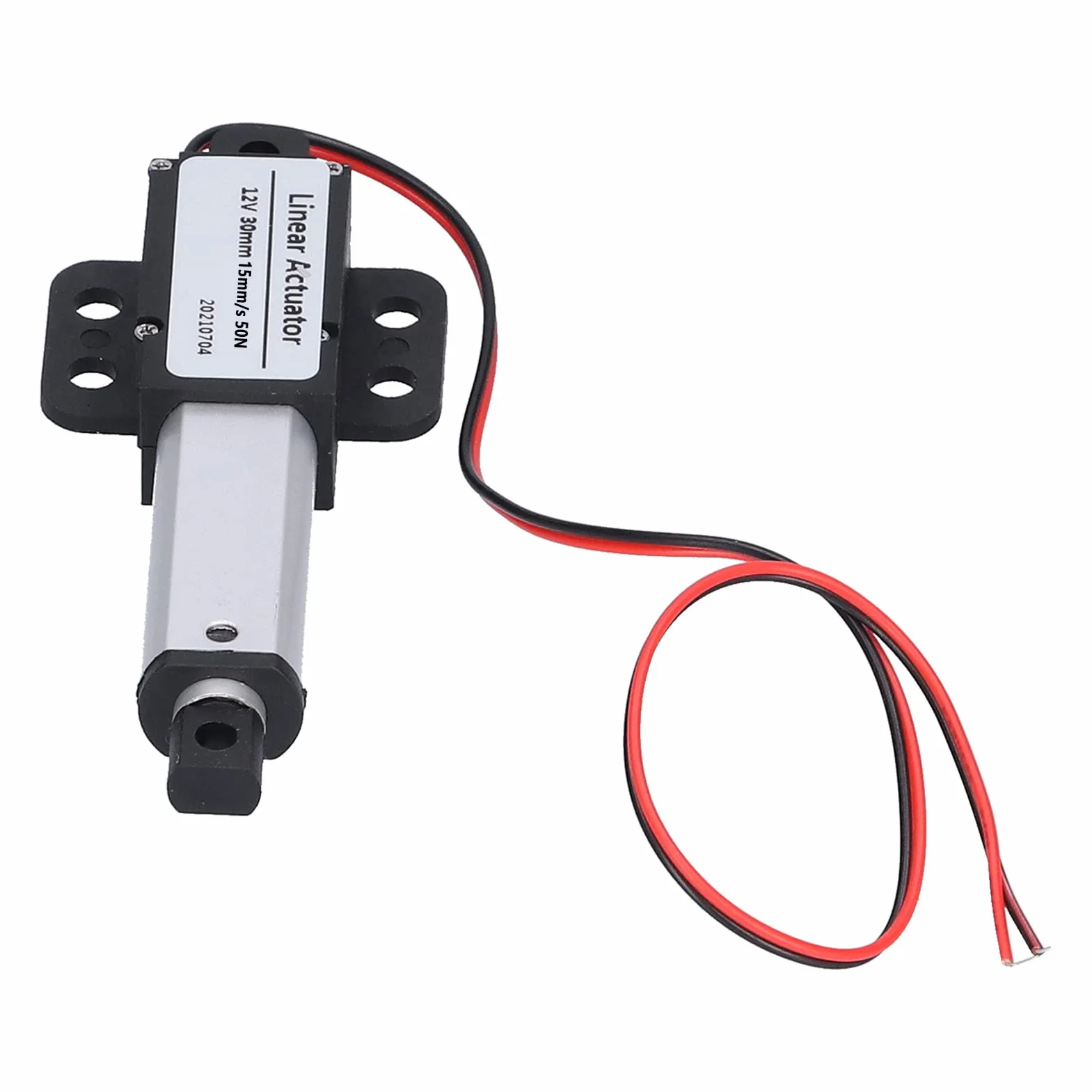 30mm DC 12V Linearaktuator Mini Electric Linear Motion Actuator Kurzschlussschutz T-Typ Schraube(Hub 30mm-15mm/s-50N)