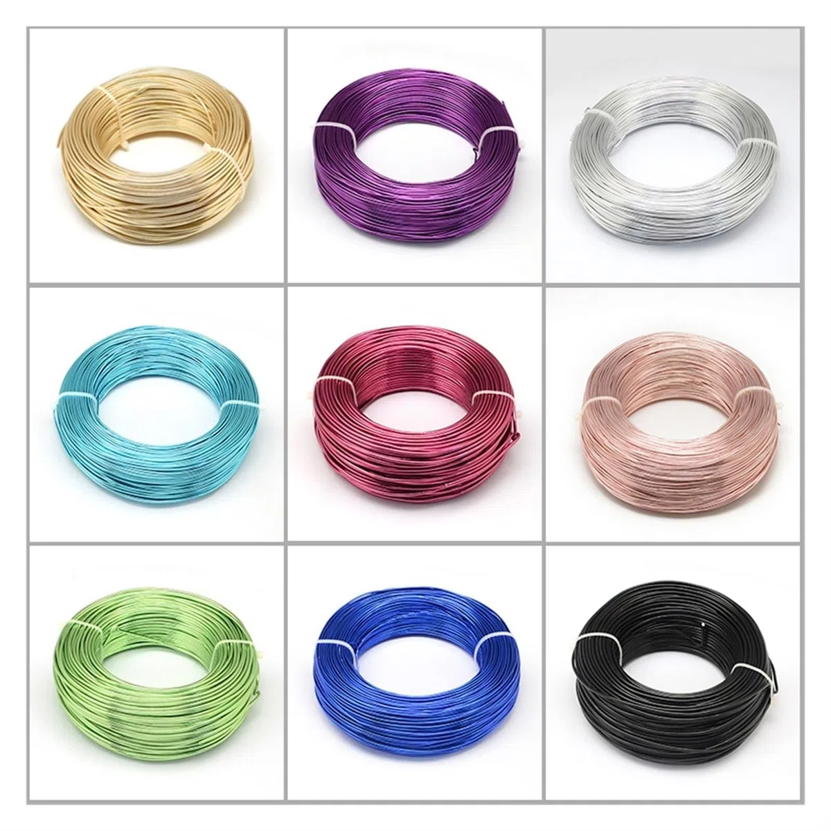 Aluminiumdraht 500 g 0,6/1,2/1,5/2,0/3,0 mm Aluminiumdraht, DIY-Schmuckkomponenten, Zubehör, Finden, Herstellen, Halsketten, Armbänder, Bastelbedarf Basteldraht(Color:Champagne Gold,Size:0.8mm 300m)