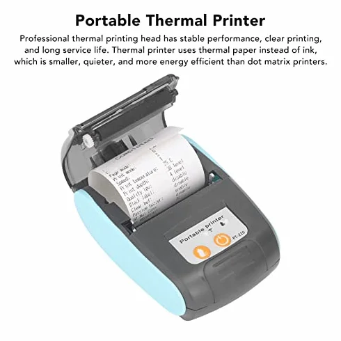 Bluetooth-Beleg-Thermodrucker, 58-mm-Bluetooth-Belegdrucker, Mini-Wireless-POS-Belegdrucker für Convenience-Stores in der Bekleidungsindustrie, Tragbarer Belegdrucker (Mit