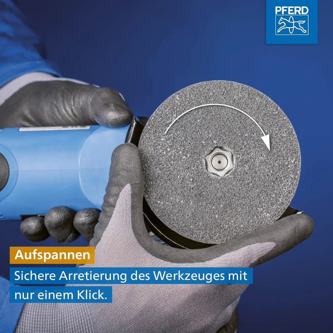 PFERD TOOLS COMBICLICK Stützteller/Hart Ø 115, 125mm Gewinde M14 / 64199002 – passend für Maschinentypen Winkelschleifer 115/125 mm, Aufnahme M14