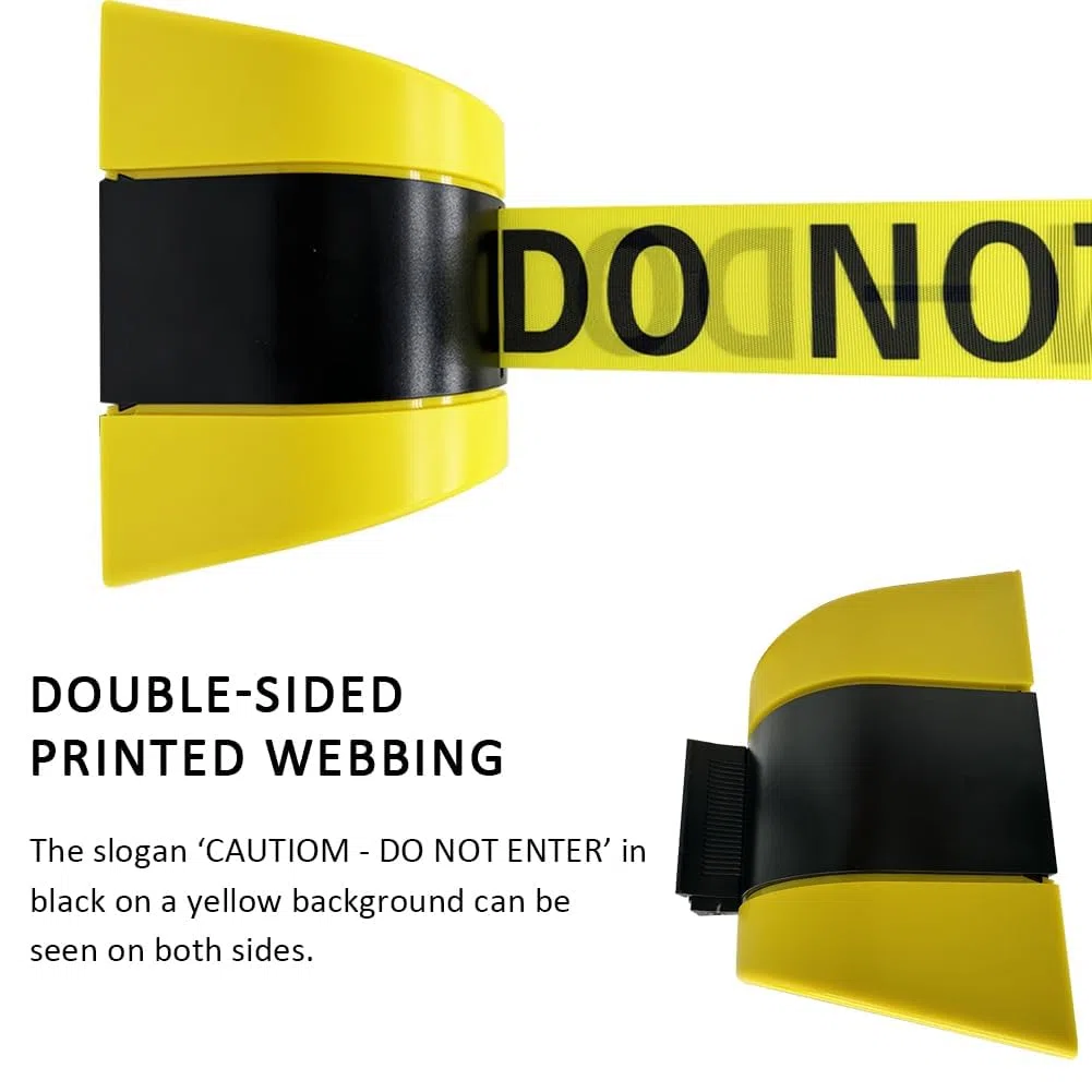 Absperrseile, Sicherheitswarnbänder, 'caution Do Not Enter'wall Mounted Queuing Barrier, Retractable Barrier, Abs Plastic Housing, 5 / 10m, Warning Tape Personnel Guidance System（5m）