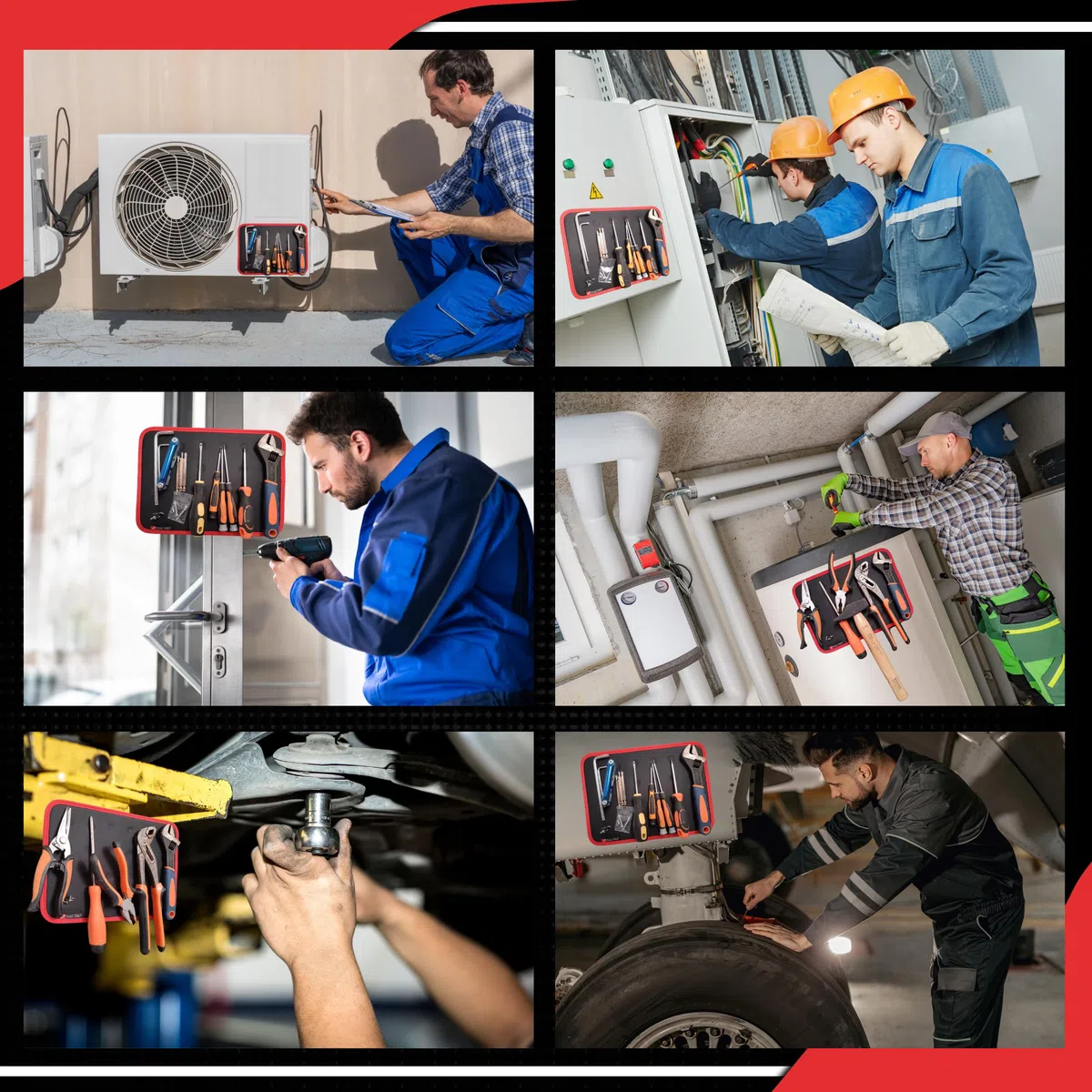 Magnetische Werkzeugmatte - Magnetische Matte für Schrauben - Beidseitig & Flexibel - Starke Neodym-Magnete - Ideal für Kfz Werkzeug, Garage & Heimwerker