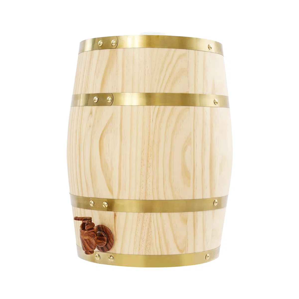 Weinfass aus Kiefernholz, 10L Vertikal Whiskyfass Schnapsfass Bierfass, Holzfass mit Zapfhahn zur Aufbewahrung von Whisky, Rum, Brandy, Tequila, Wein und Bier, 26x33cm