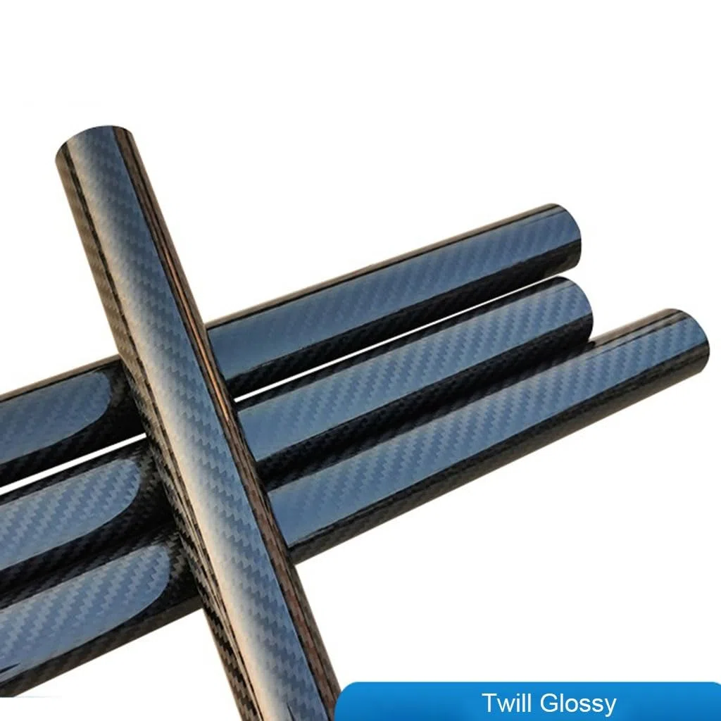 2PC Twill Glänzend Carbon Faser Rohr Rohr Drone Zubehör OD 4mm 8mm 12mm 16mm 20mm 26mm 30mm 35mm Länge 500mm(2PCS 35x33x500mm)