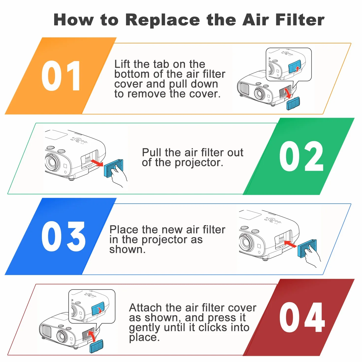 ELPAF39 Beamer Luftfilter für Epson EH-TW7000 EH-TW7100 EH-TW7200 EH-TW6800 EH-TW6700W EH-TW6600W EH-TW7400 EH-TW7300 EH-TW8200 Home Cinema 5054UB 5050UB 3500 3800 4010 3000 Projektor Filter