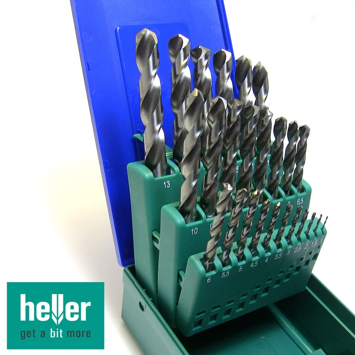 Heller Metallbohrer Set HSS G-Super DIN338 RN Bohrerset 25 tlg. Spiralbohrer