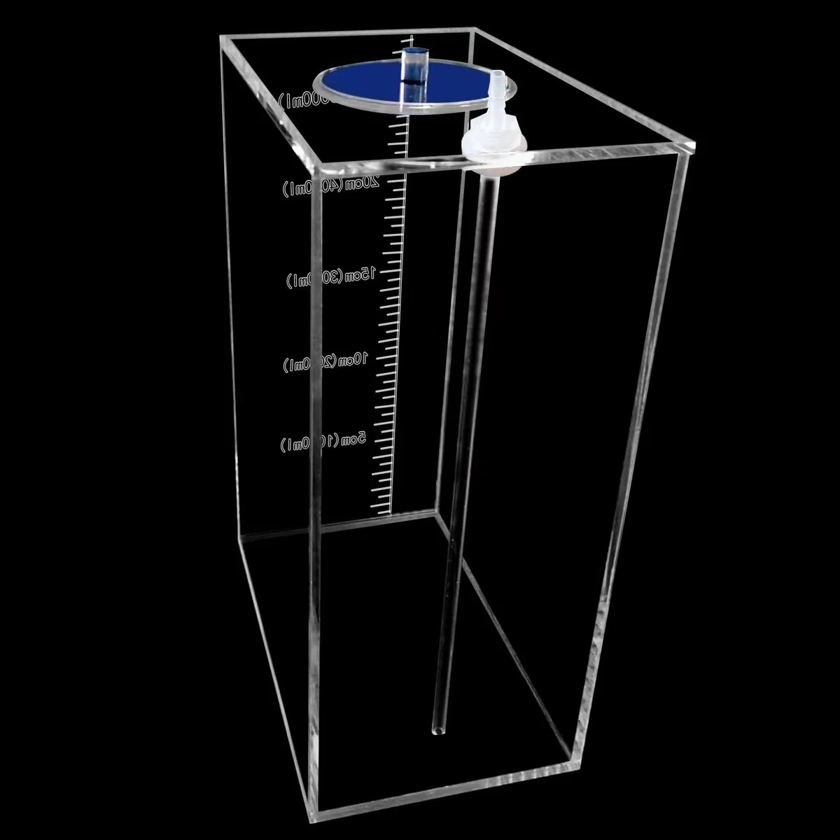 1.5 l/4.5 l/2.5 l/5 l Dosierbehälter, Dosierpumpe, Flüssigkeitsbehälter, aus Acryl, Reservoir (1 Gitter blauer Deckel/3 Gitter gelber roter blauer Deckel) (5 l 1 Gitter blauer Deckel)