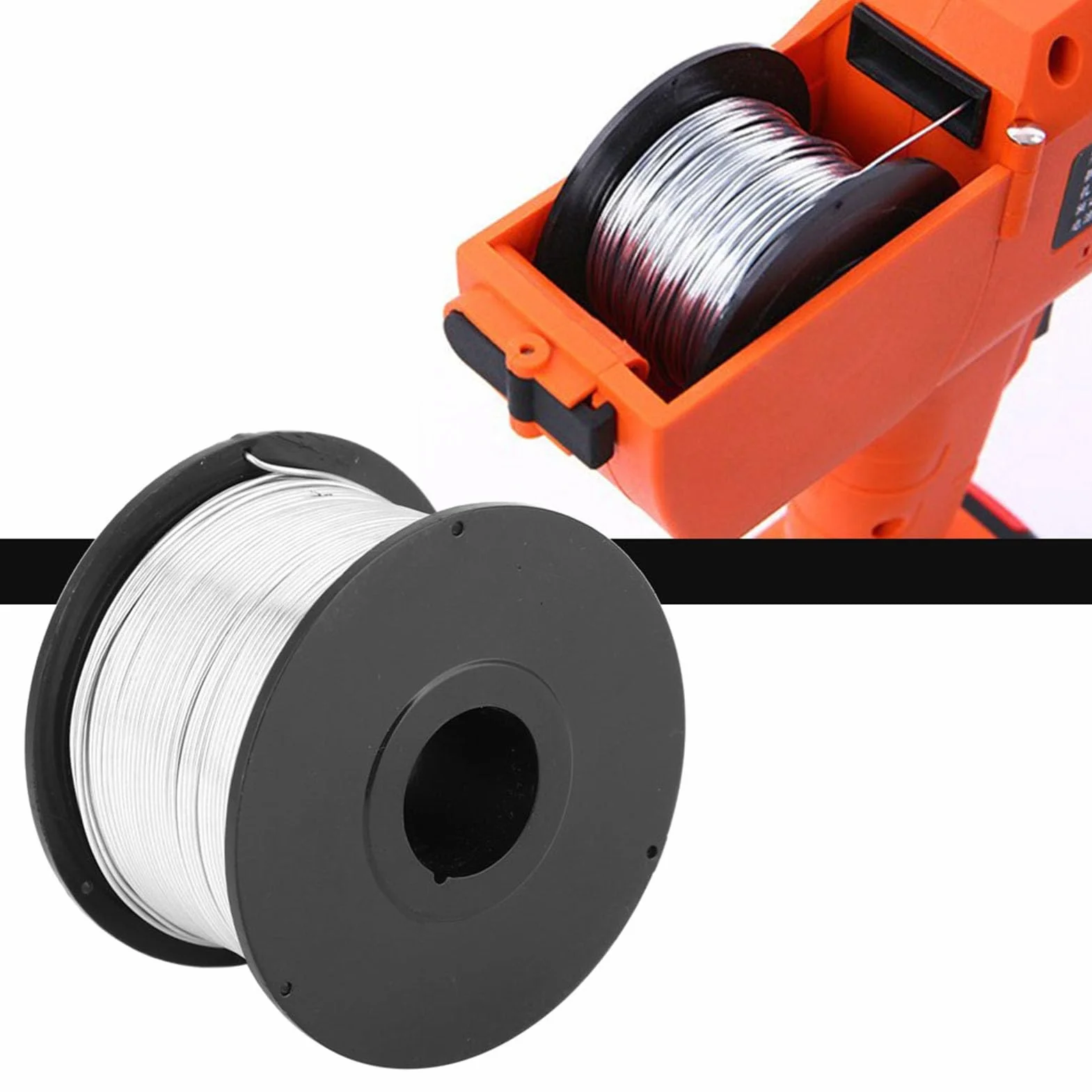 4 Stück 110 m 0,8 mm Stahl-Bindedraht, langlebiger Bewehrungsdraht, Bewehrungsdraht für automatische Bewehrungsmaschinen.