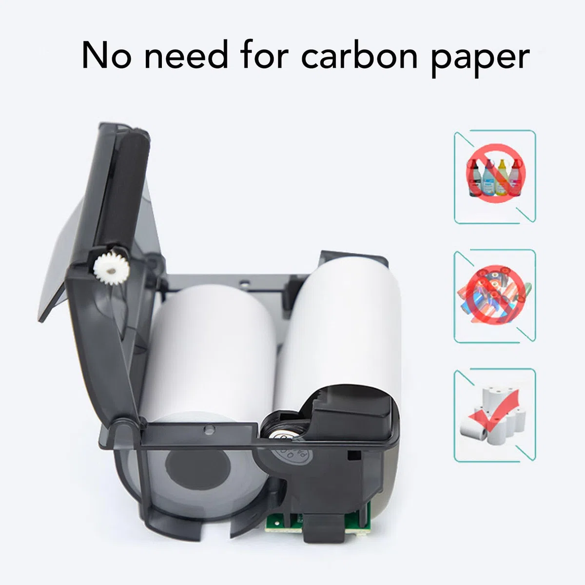 Asixxsix Mikro Thermodrucker, Integrierter 58 mm Thermo Belegdrucker mit Seriellem TTL RS232 USB Anschluss, für Industrielle Steuerungscomputer von POS Geräten