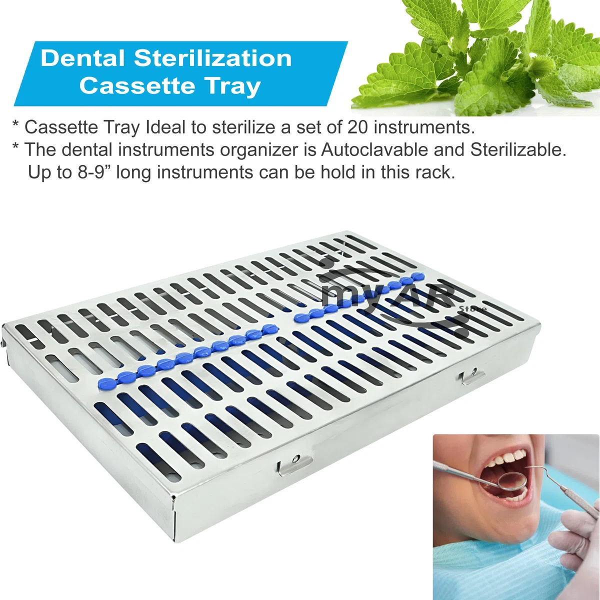 Sterilisationskassetten-Behälter, Autoklav, Premium-Design für Zahnmedizin, Instrumente, Organizer für 5, 7, 10, 15 und 20 Stück (20 Stück Haltekassetten)