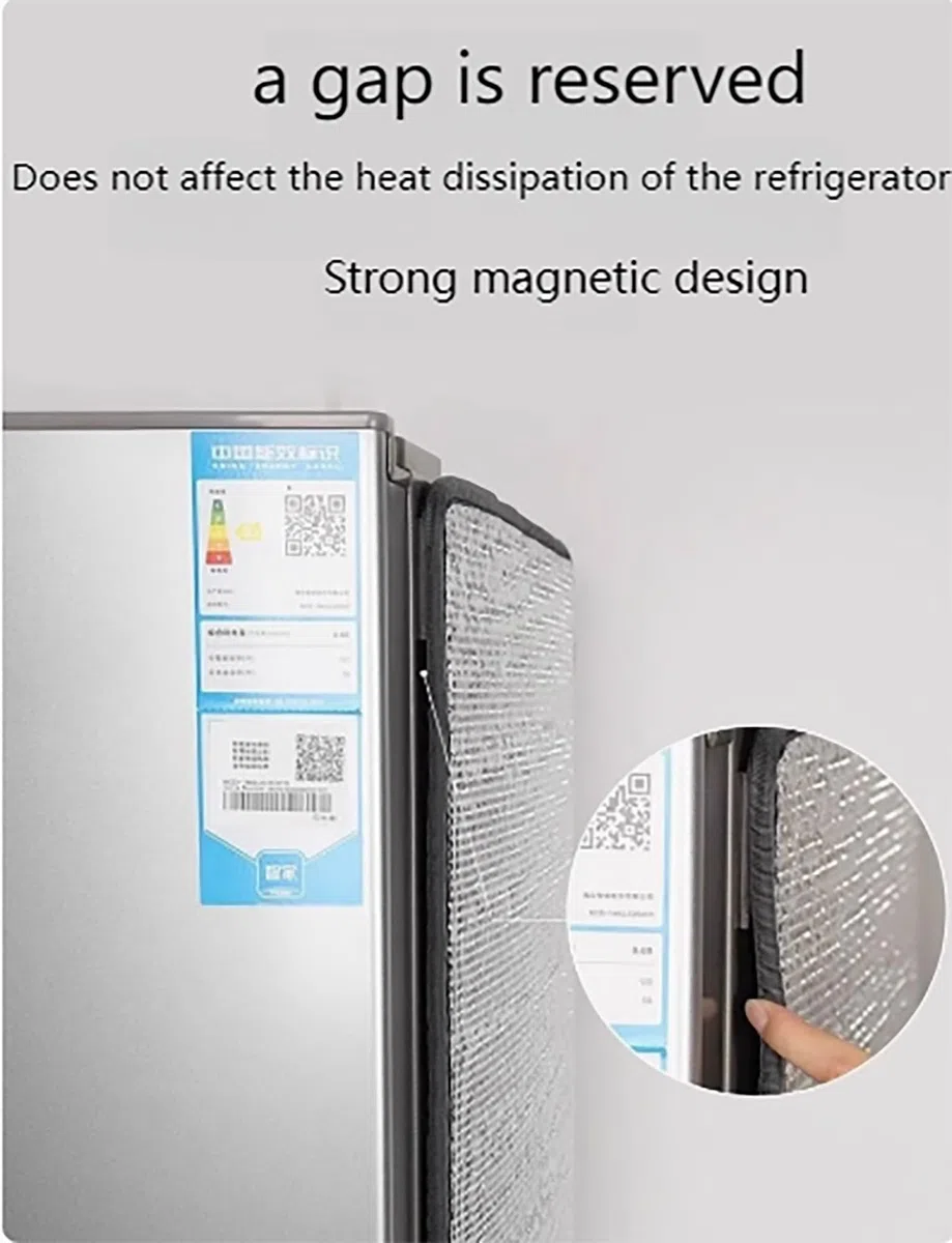 Isolierfolie aus Aluminiumfolie, isolierte Gefrierschrankabdeckung, Sonnenschutz for den Kühlschrank, universelle Kühlschrankabdeckung, energiesparend(60x178cm/23.6x70.1in)