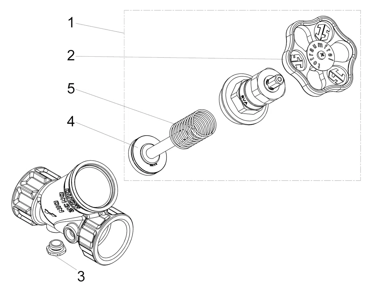 Trinkwasser KFR Ventil DVGW 1/2"-2 Zoll o Entleerung Hausanschluss Warmwasser Größe 1 1/4"