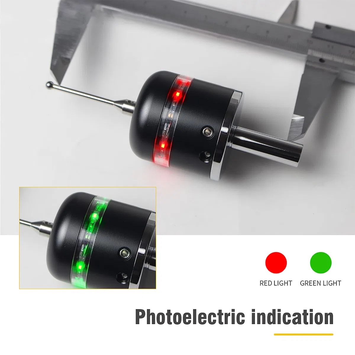 RATTMMOTOR Kantentaster,3D-Photoelektrischer Kantensucher,3D-Taster Kantensucher CNC Messtaster Werkzeuglängensensor, Genauere Genauigkeit für CNC-Fräsmaschinen (Rotes Licht)