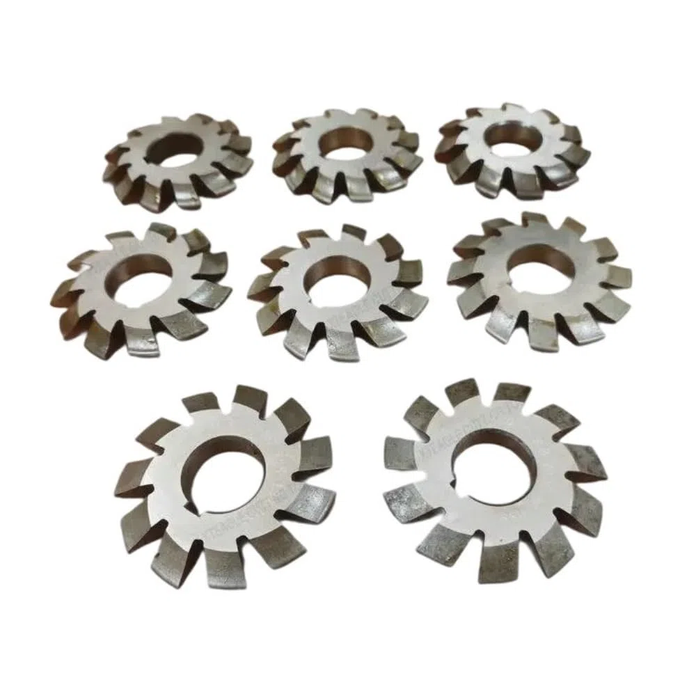 Evolventenverzahnungsfräser, HSS-Evolventen-Zahnradfräser M0,3-M10 Modul PA20 Grad for Kunststoff-AlTiN-Beschichtung(M0.4 * 8)