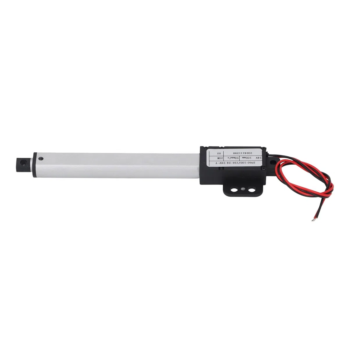 Mini Electric Linear Actuator, 24V, 20N, 30mm/s, 100mm Hub, Alu ABS, IPX4-Widerstand