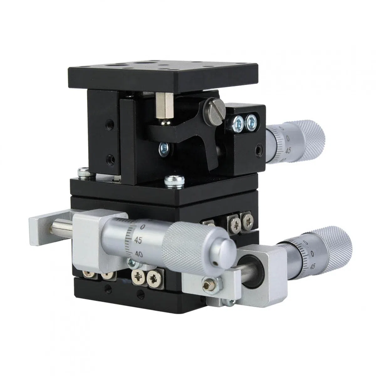 Manueller XYZ-Lineartisch mit 3 Achsen, LD40-LM 3-Achsen-XYZ-Lineartisch zum Trimmen von Plattformlager-Tuning-Schiebetisch 40x40mm