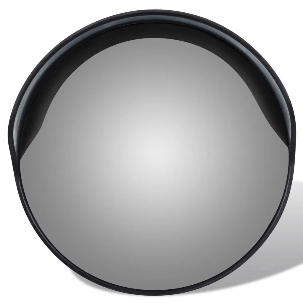 yorten Verkehrsspiegel Konvex PC-Kunststoff Spiegel Sicherheitsspiegel ?berwachungsspiegel Outdoor-Verkehrsspiegel Durchmesser 30 cm Schwarz