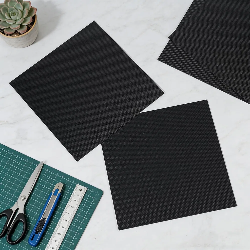 OLYCRAFT 3er Pack 240x240x1.5MM Kohlefaserplatte 3K Echte Kohlenstofffasermatte 100% 3K Laminatplatte Platte Leichtgewicht Hochfeste Platte für RC Flugzeuge Drohne Laptop Reparaturplatte